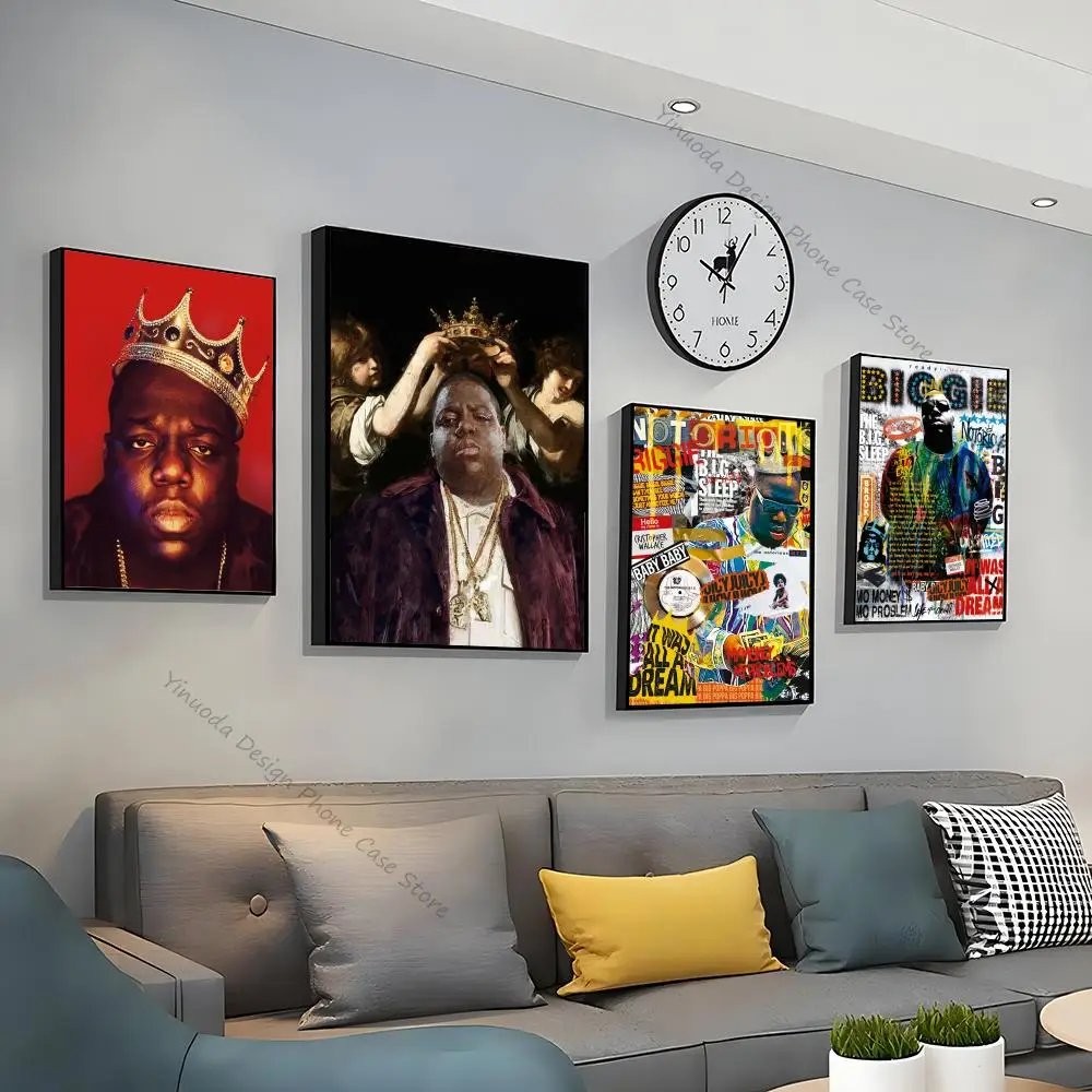 1pc Biggie Smalls The Notorious B.I.G. Hip-Hop Music Poster Good Quality Prints Room Home Cafe Decor Aesthetic Art Wall Painting