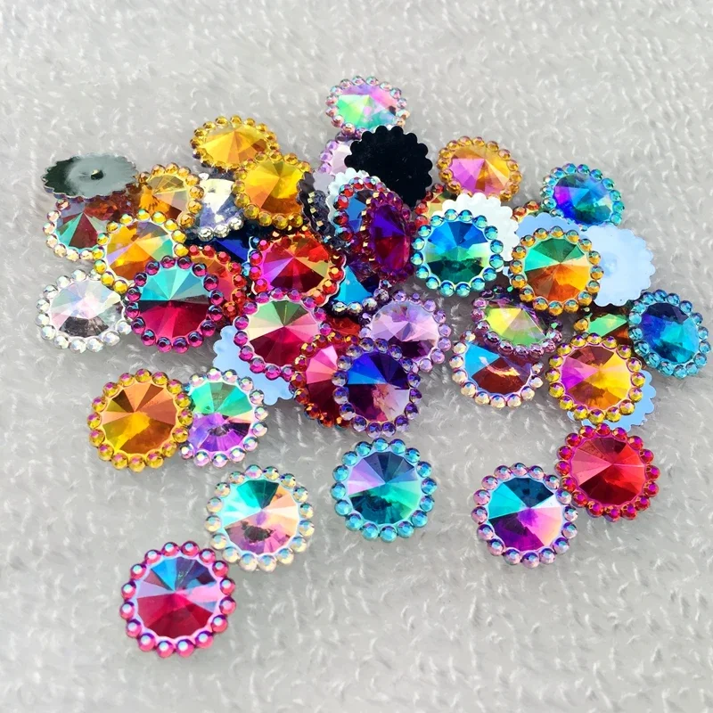 80 pezzi 12mm di alta qualità in cristallo trasparente 3D decorazione per unghie strass strass Flatback gemme Glitter-B11