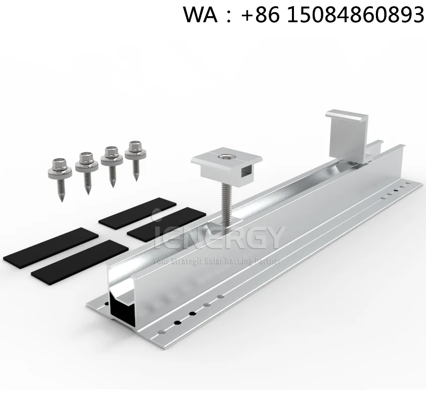 Easy-Install Railless Mini Rail PV System, Metal Roof Solar Accessories, Labor-Saving Solar Energy Hardware Parts for Fast On-Si