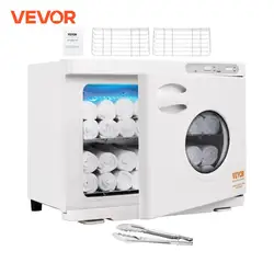 VEVOR Hot Towel Warmer 8/23L Large Capacity with See Through Window 2-in-1 Quick All-round Heating for Facials SPA Massage Salon