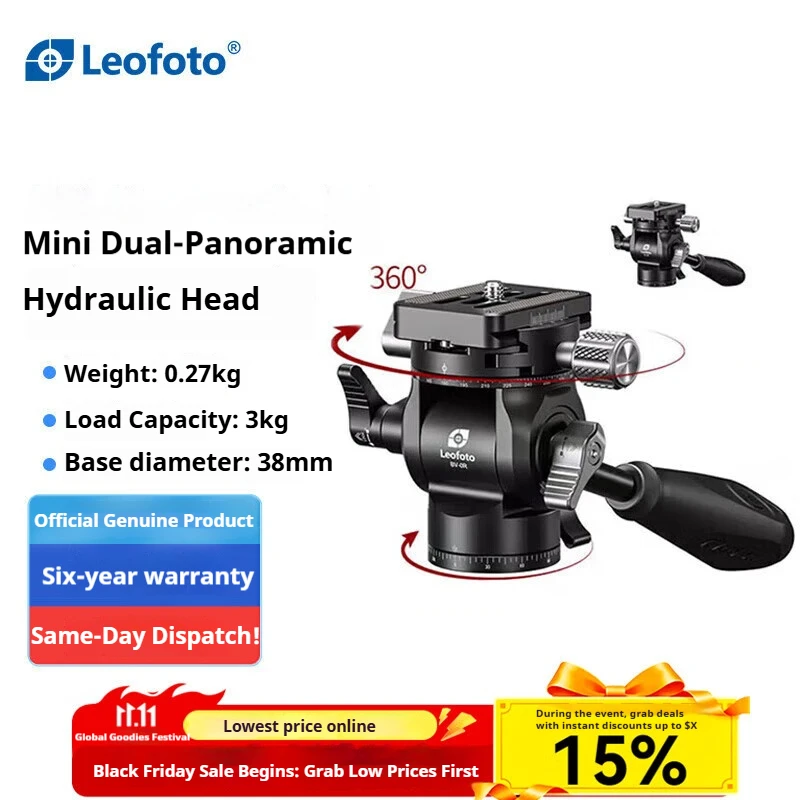 

Leofoto BV-1R Hydraulic Head Portable Mini Dual-Panoramic Camera/Video/Bird Photography DSLR
