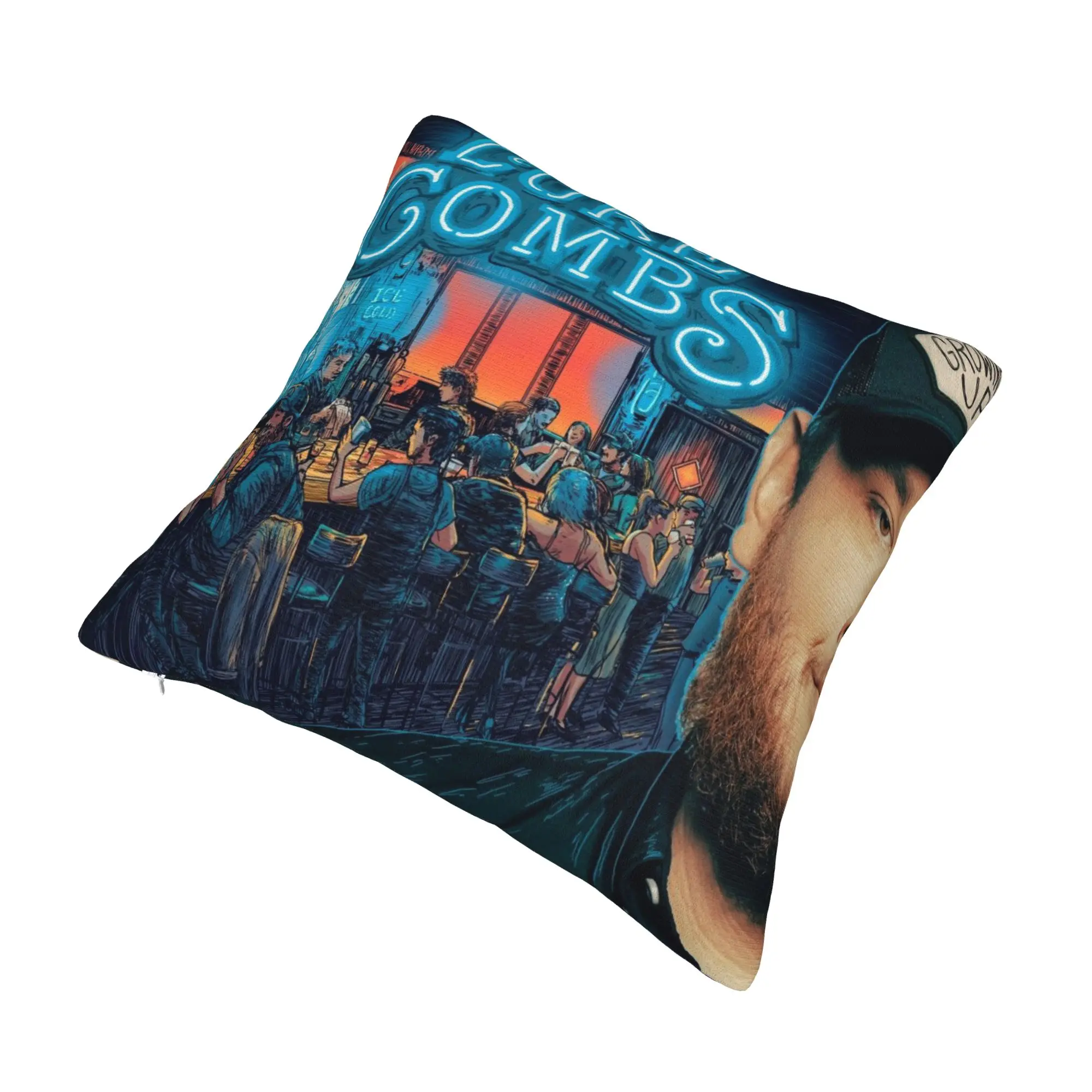 Y2K Car lukes comb fan gift singer  Decorations Pillowcase Accessories  Pillow Cover Square Multi-Size