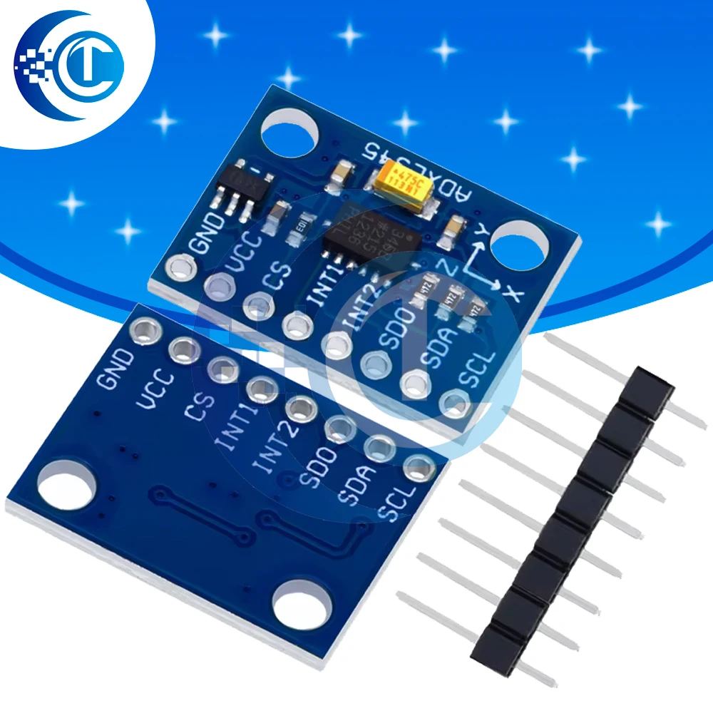 CLT Hot sale  GY-291 ADXL345 Digital triaxial acceleration of gravity inclination Module IIC / SPI transmission For Arduino