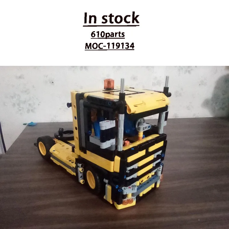 

MOC-119134 New Classic Semi-Trailer Tractor Truck Building Block Model 610 Parts Boys Children's Birthday Christmas Toy