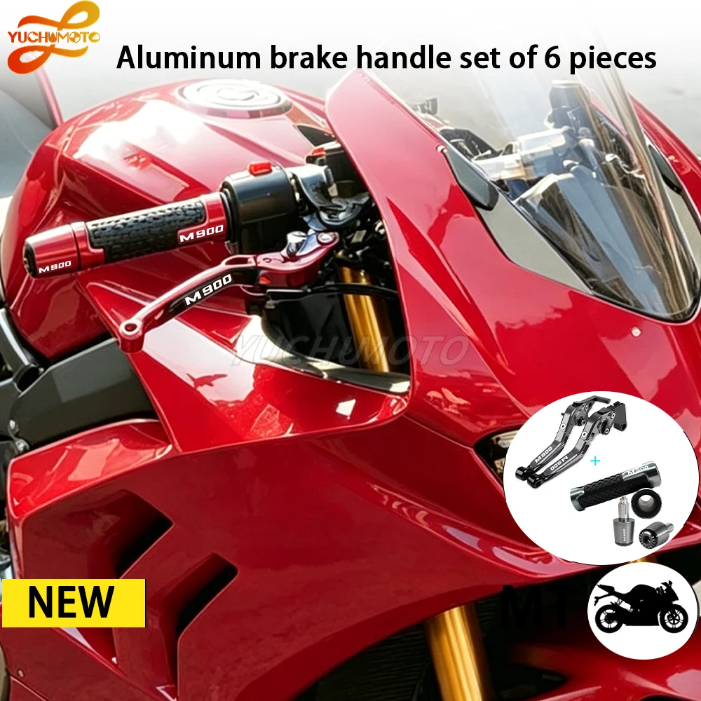 Motorcycle For DUCATI M900 Monster Metallic 2001 Motorcycle Adjustable Extendable CNC Brake Clutch Levers Handbar Grips