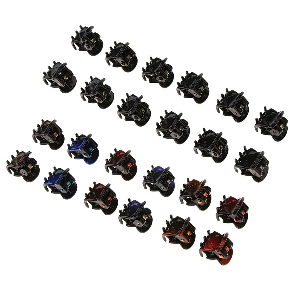 

12-компонентные мини-маленькие пластиковые заколки для волос, когти, женские аксессуары для волос для женщин