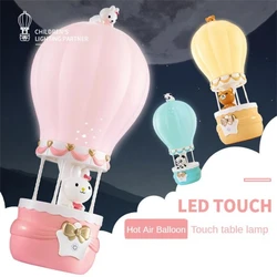 Children'S Cartoon Hot Air Balloon Table Lamp Usb Touch Led Creative Bedside Lamp Gift Eye Care Bedroom Night Light Writing Lamp