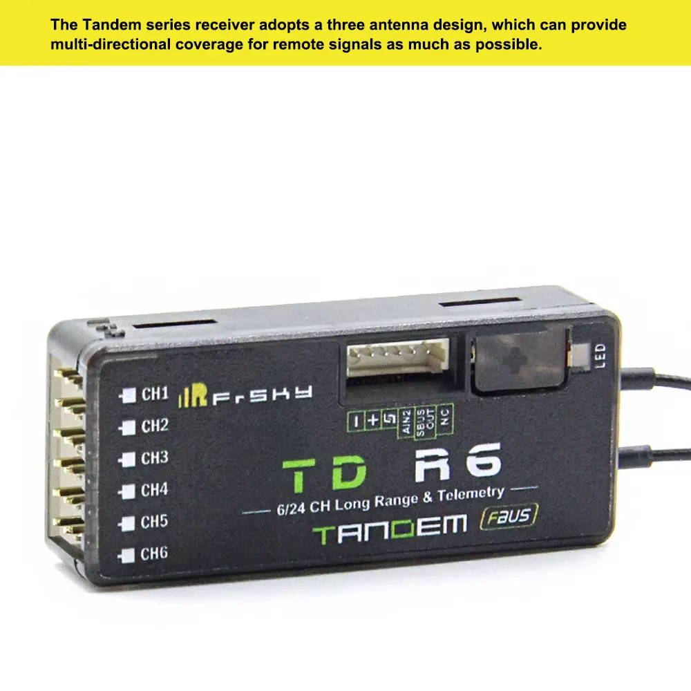 جهاز استقبال FrSky TD R6 2.4G/900MHz ثنائي التردد 6CH PWM قناة ثابتة الجناح FPV مع جهاز تحكم عن بعد Tandem ووحدة TD RF #3