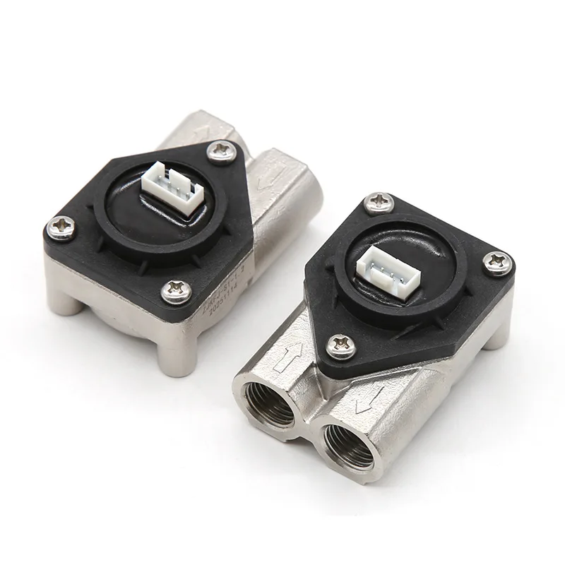 Hall Water Flow Sensor 304 Stainless Steel GICAR Coffee Machine Tea Maker Water Flow Meter High Precision 2 Points
