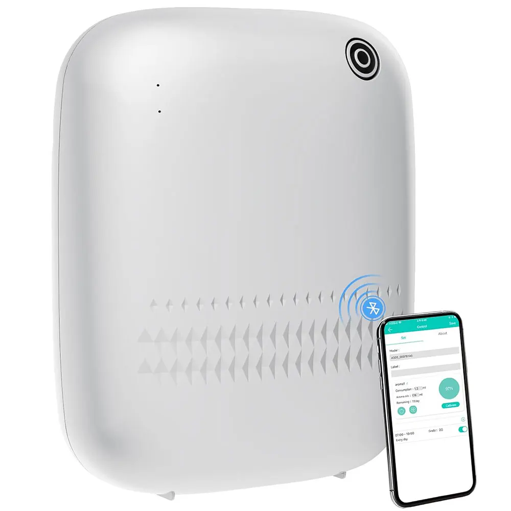 400ml Smart Wall Mounted Aroma Diffuser Machine Automatic Spray Essential Oil Nebulizer Bluetooth App Home Fragrance Diffuser