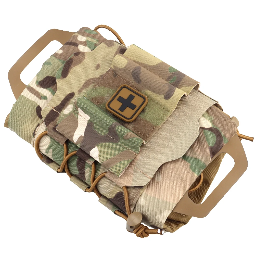 Tactical Reflex IFAK Pouch Two Piece System Roll&Carrier Bag Medical First Aid Kit Hypalon Handle MOLLE Hunting Vest EDC Pocket