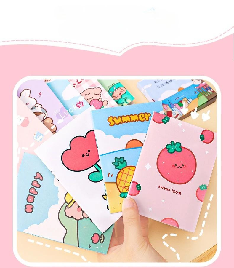 5Pcs Kleine Notebooks Anime Cartoon Notizblock Planer Journal Student Schule Notizblock Schreiben Buch Büro Liefert Geschenk Heiße Verkäufe – Detail 3