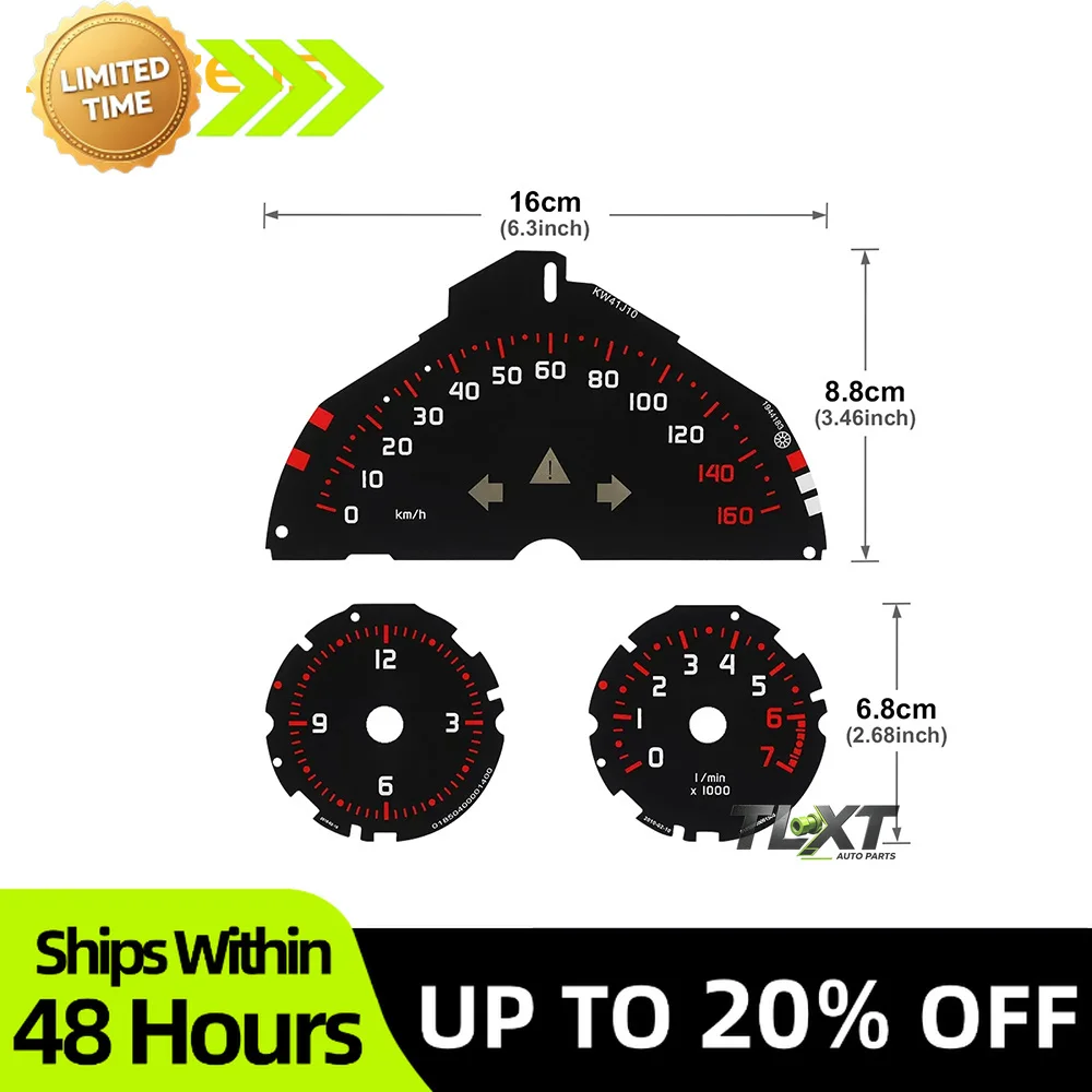 3PCS Car Digital Dashboard Racing Speedometer Digitaltacho Dash Board For Smart Fortwo 451 Gauge Face W451 2011-2015 Accessories