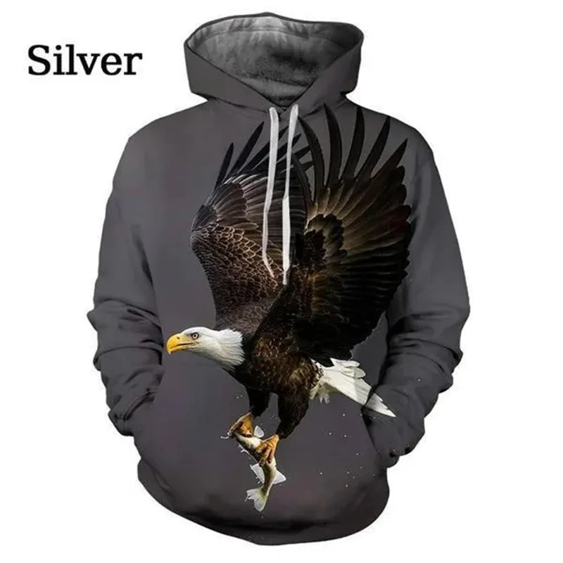 US Eagle Graphic Hoodie Men Clothing 3D Bald Eagle Printing Hoodies Women Pullovers Harajuku Fashion y2k Tops Hoody Sweatshirts