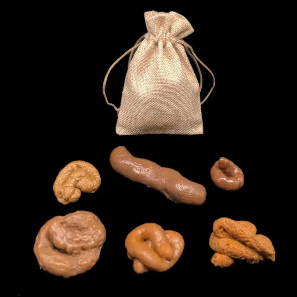 6Pcs Set April Fool's Day Fake Poo Creative Novelty Halloween Gift Funny Toy Soft Poop Simulation Poop Poop Toys Halloween