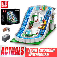 Mould King 11021 Amusement Park Toys The Motorized Water Slide Building Block Roller Coaster Brick Set Kids Christmas Gift