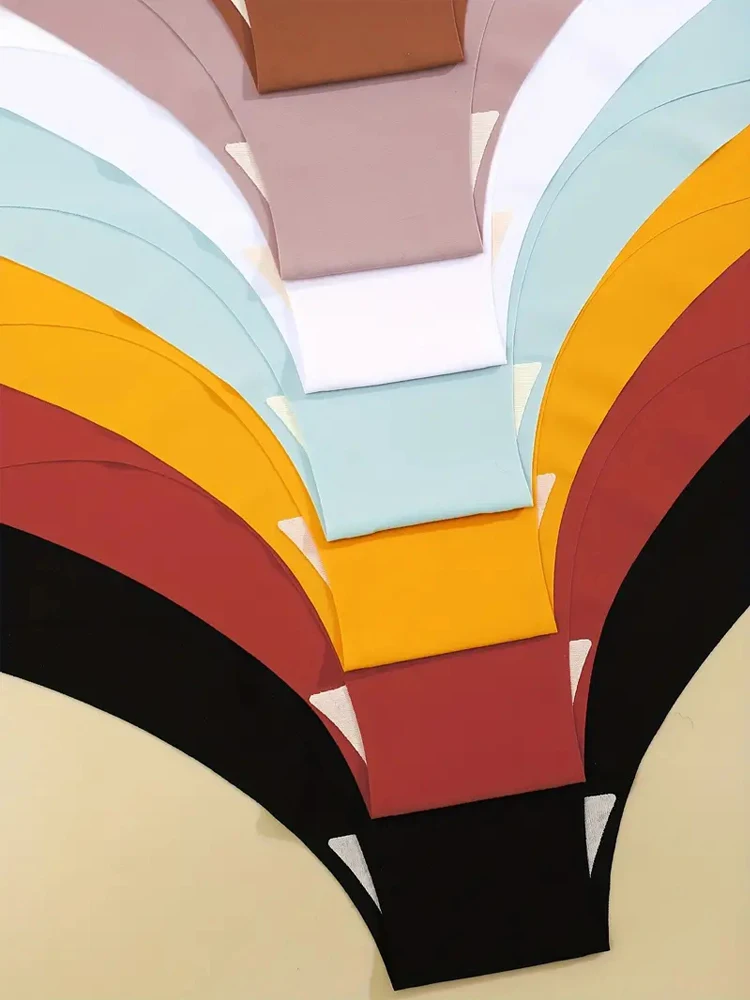 15 قطعة ملخصات المرأة سلس رقيقة جدا ملابس داخلية جيدة التهوية مثير منخفضة الخصر بسط الملابس الداخلية الرطوبة فتل سراويل رياضية