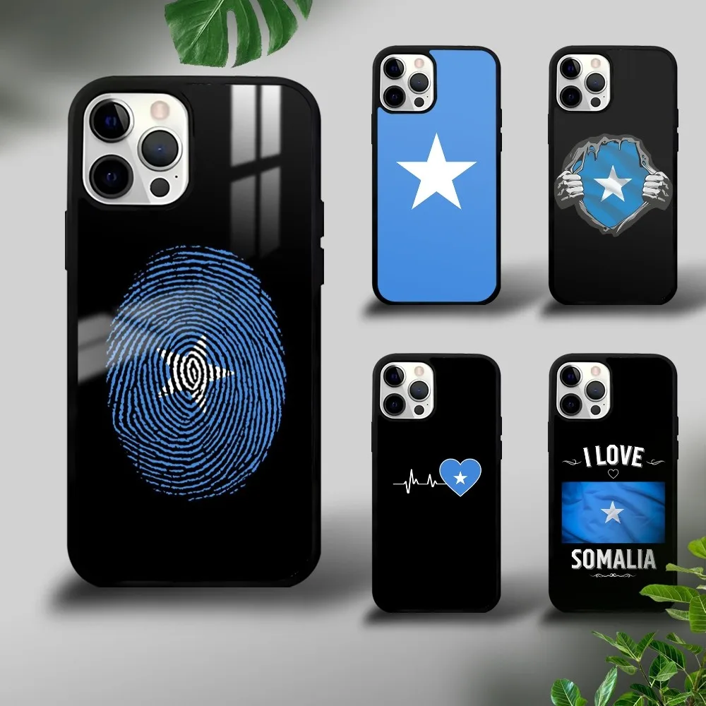 Somali Somalia National Flag Phone Case For iPhone 16 15 14 13 12 11 Pro Xs Max Mini Plus Celulares Hard Funda Dropshipping