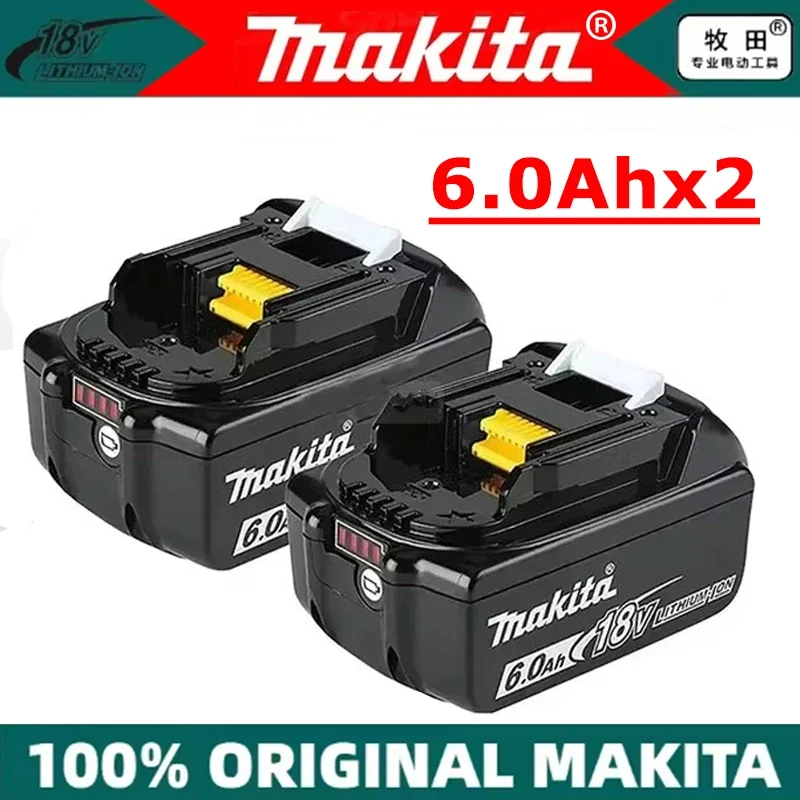 Original for Makita 18V 6Ah Rechargeable 18650 Battery DDF487 DTW700 DTW600 Drill，Wrench，screwdriver Tool battery High Capacity