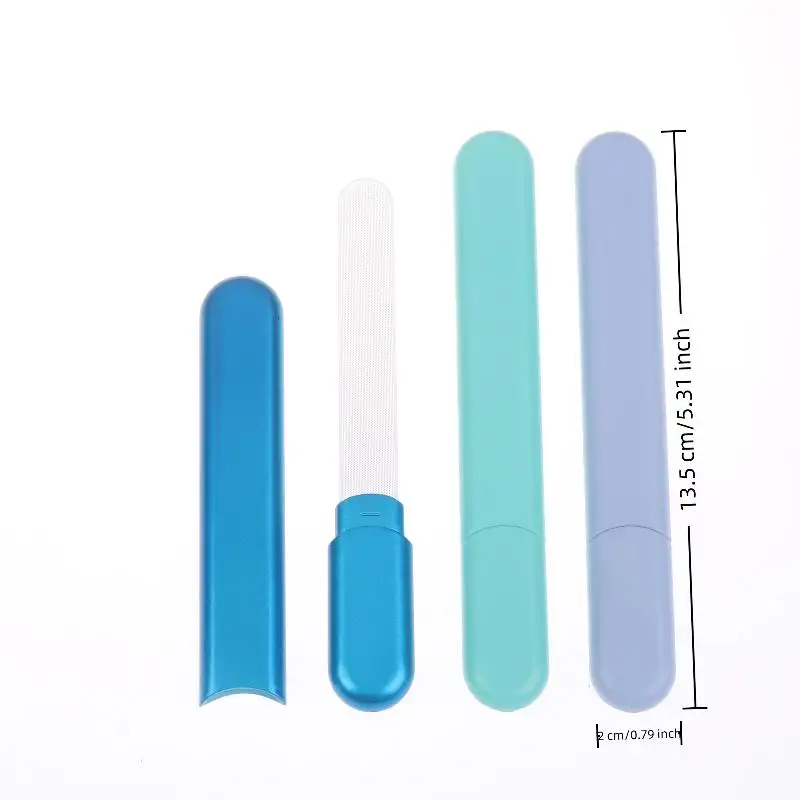 Glass Nail File With Case, Crystal Diamond Salon Best Beauty Nail Buffer For Natural And Acrylic Nail