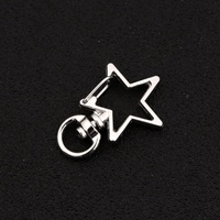 Set of 10 Metal Lobster Claw Clasps Star keyring Hook Lanyard Clip DIY Supplies Jewelry Making Keychain