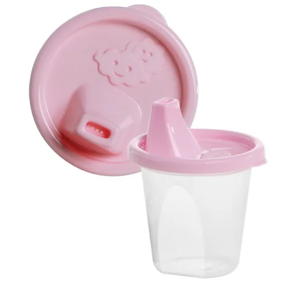 Copo infant Com Bico Dosador 245ML pink nozzle anti leakage free BPA