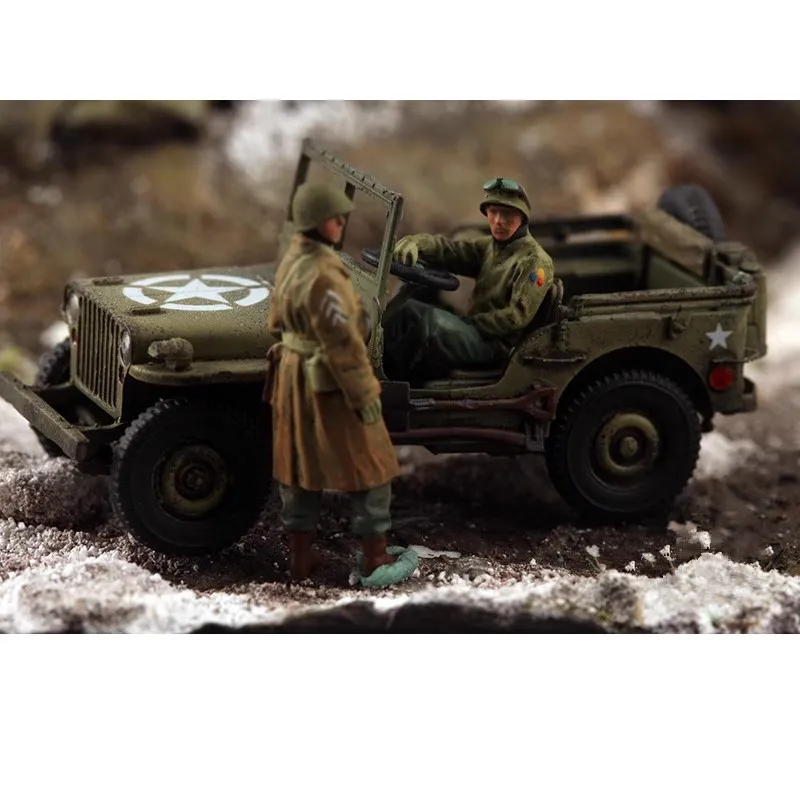 Maßstab 1:72 Modell 2 Stück US-Militärfahrer Pilot Soldat Actionfigur Spielzeug DIY Szene Puppe Figur Zubehör Display Fans