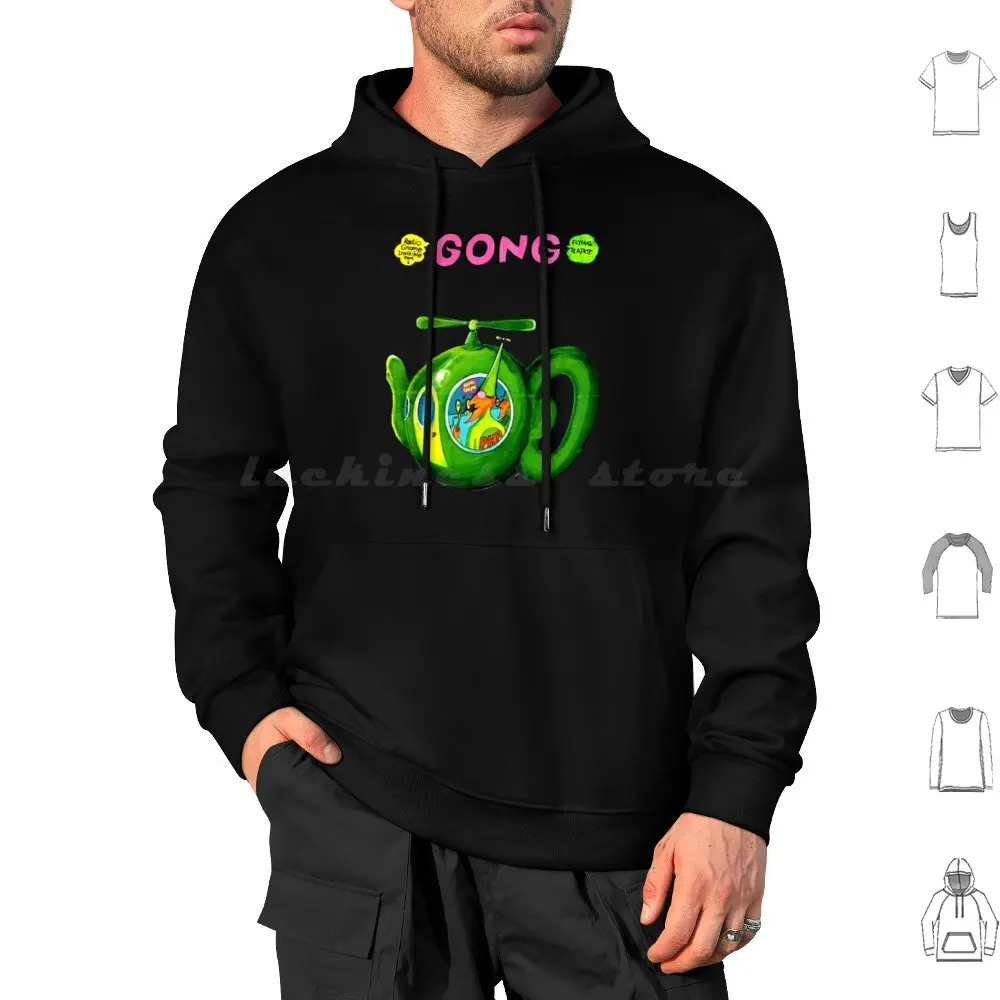 Gong Flying Teapot Hoodie cotton Long Sleeve Gong Flying Teapot Gong Band Music Band Progressive Psychedelic Jazz