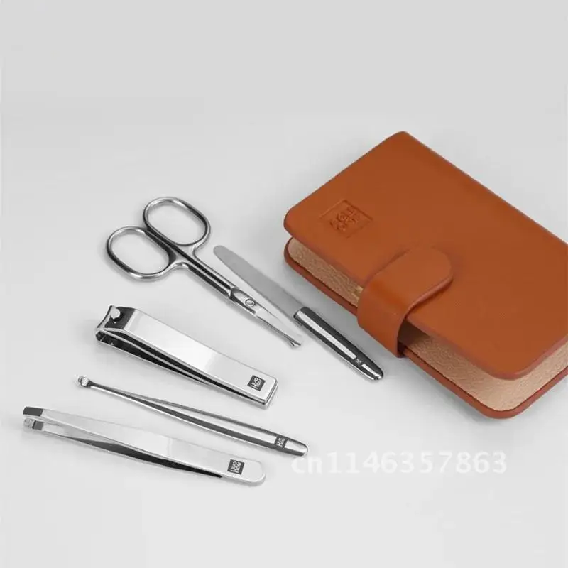 Ensemble d'outils de coupe-ongles en acier inoxydable Huohou, tondeuse à cheveux antarctique, kit d'hygiène de voyage portable