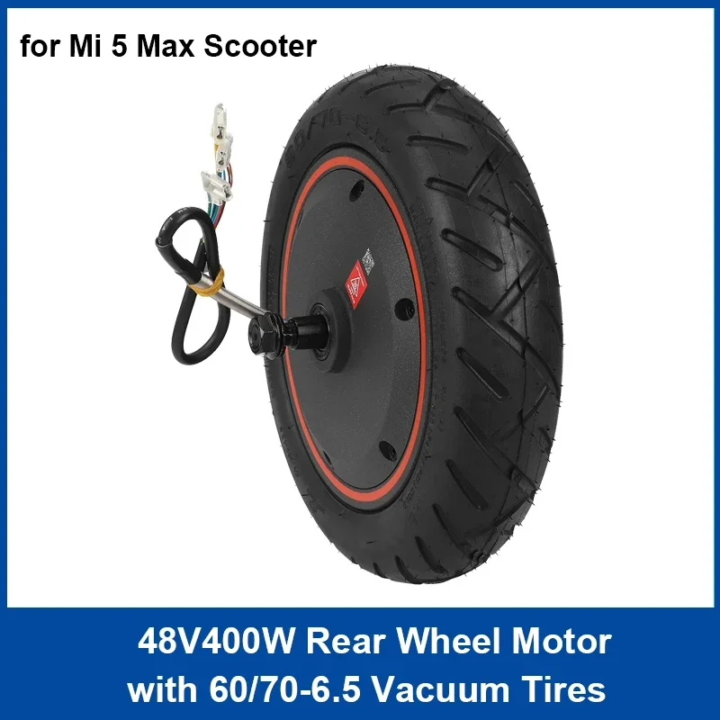 محرك العجلات الخلفية 48V400W مع إطارات مفرغة 60/70-6.5 لمحركات سكوتر كهربائي Mi 5 Max قطع غيار ملحقات مجددة