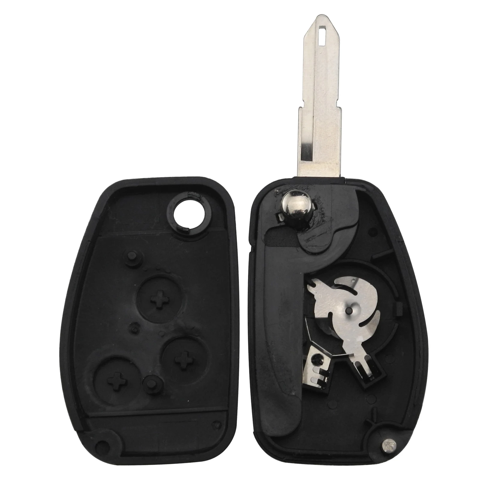 jingyuqin 2/3 Button Modified Remote Car Key Shell For Renault Megane Dacia Modus Espace Duster Clio VAC102 /NE72 Blade Replace