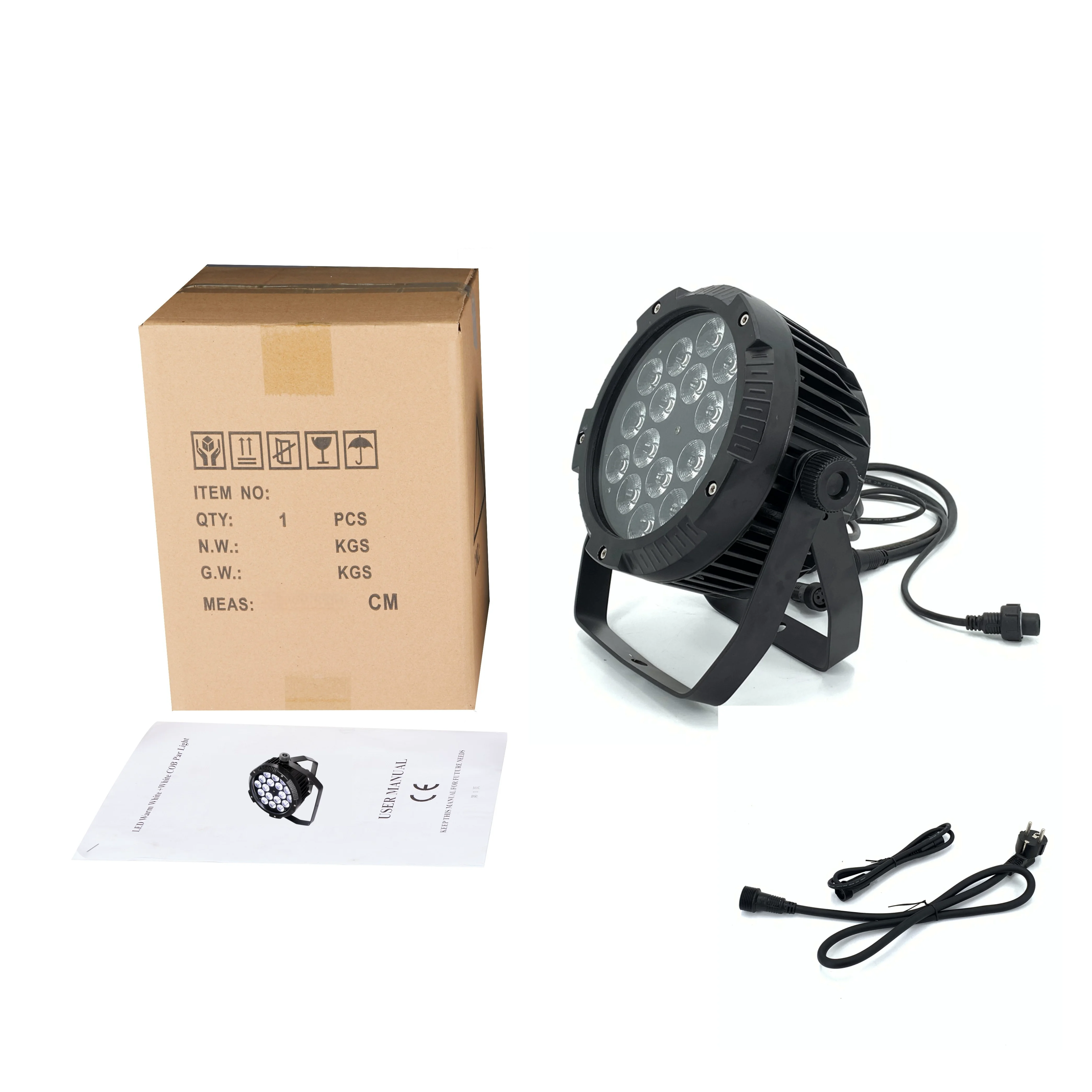 Imagem -03 - Alumínio Led Par Luzes Ip65 à Prova d Água 18x18w Rgbwa uv 6in Controle Dmx512 Professional Wash Stage Equipamento dj