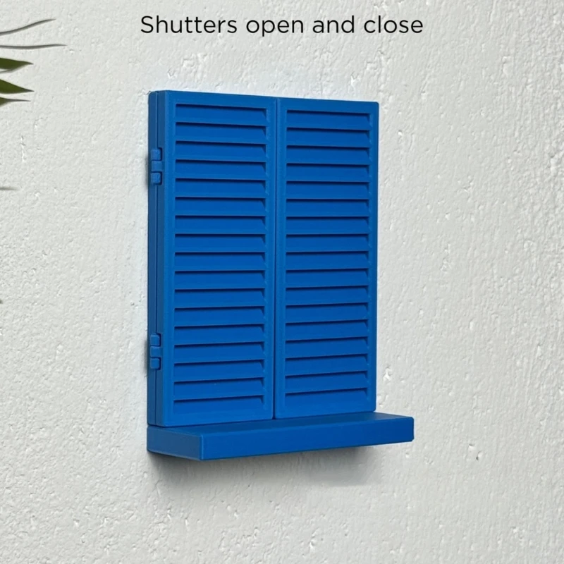 Blue Photo Frame Shelf for Family Portrait Wall Display Accent