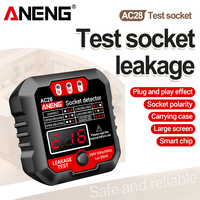 ANENG  AC28 Digital  LCD Socket Tester  250V 50/60Hz Multi-function Polarity/Voltage/Phase Detector EU/US Universal Plug  ﻿