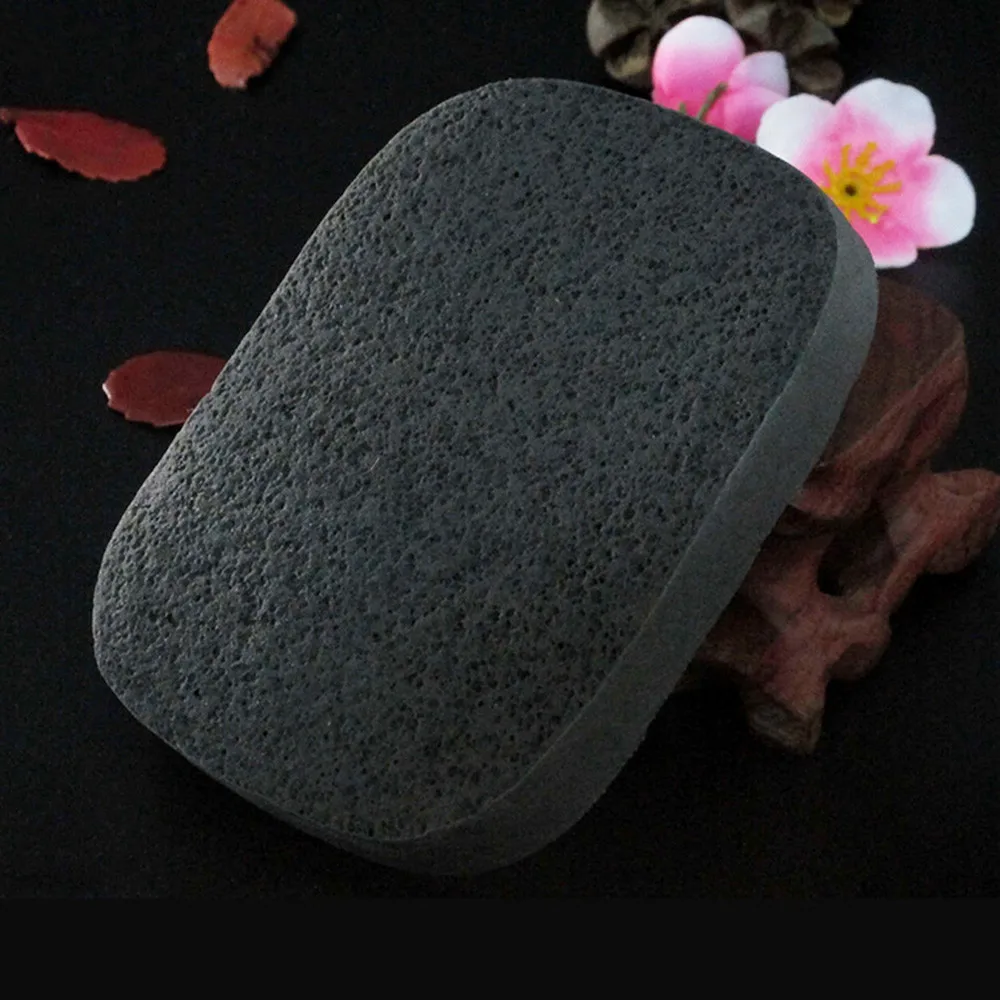 Natural Black Bamboo Charcoal Face Limpa Esponja, Fibra De Madeira, Face Wash, Acessório De Maquiagem De Beleza, Puff De Limpeza