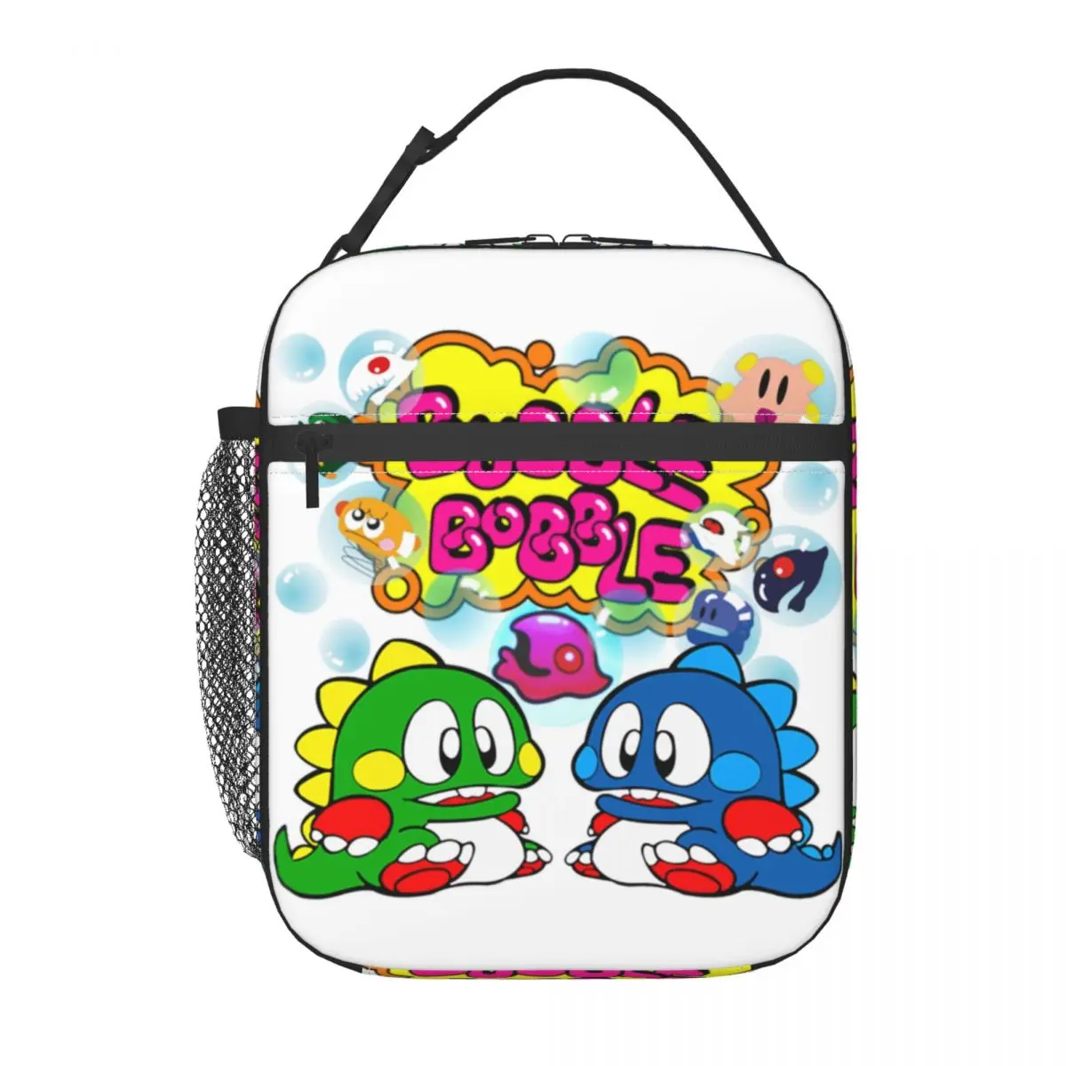 Custom Fighting Games Bubbles Bobble Lunch Bag Men Women Cooler Thermal Insulated Lunch Boxes for Kids School Children