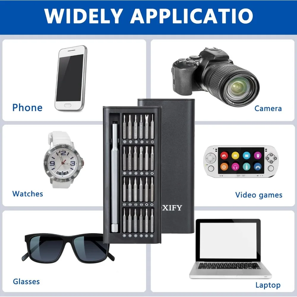 مجموعة مفكات براغي دقيقة صغيرة 24 في 1، مجموعة أدوات إصلاح صغيرة مغناطيسية CRV لساعة الكمبيوتر المحمول والنظارات PS5 Xbox Phone Mac #6