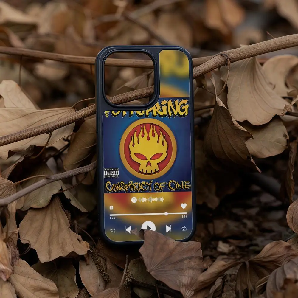 

Чехол для телефона T-The O-Offspring для iPhone 17, 16, 15, 14, 13, 12, Pro Max Plus, черная рамка, акриловый твердый корпус из углеродного волокна