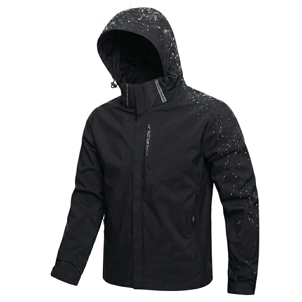 Mens Outdoor Waterproof Jacket Windproof Hoodie Coats Lightweight Cycling and Hiking Raincoat Work Jacket Man Climbing Outerwear 69 Sfd5490edc5aa42359997bf833a44e37bo