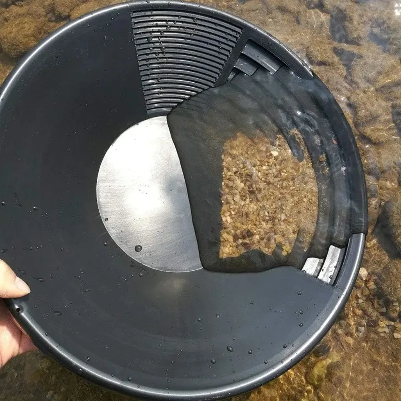 Gold Pan Metal Detection Tools Plastic Sieve Golds Pan Green Plastic Bowl Dredging Prospecting River Wash Gold Panning Equipment