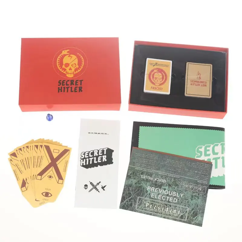 Juegos de mesa Secret Hitlers, patrón, entretenimiento familiar, divertido, tarjetas, regalos de Navidad, juguete