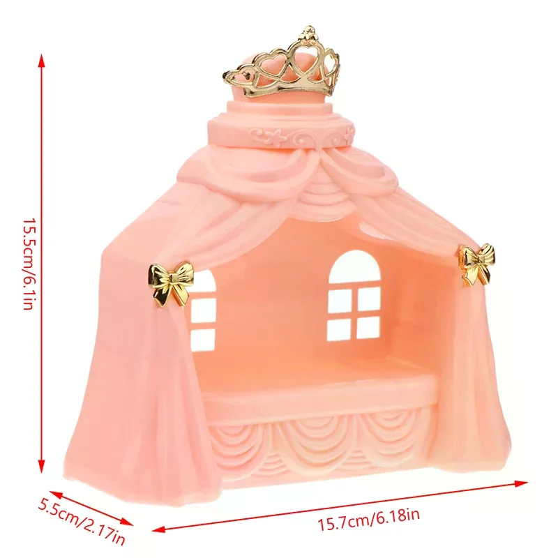 1/12 casa de bonecas mini cama de princesa modelo acessórios de móveis para casa de boneca decoração crianças fingir jogar brinquedos presente