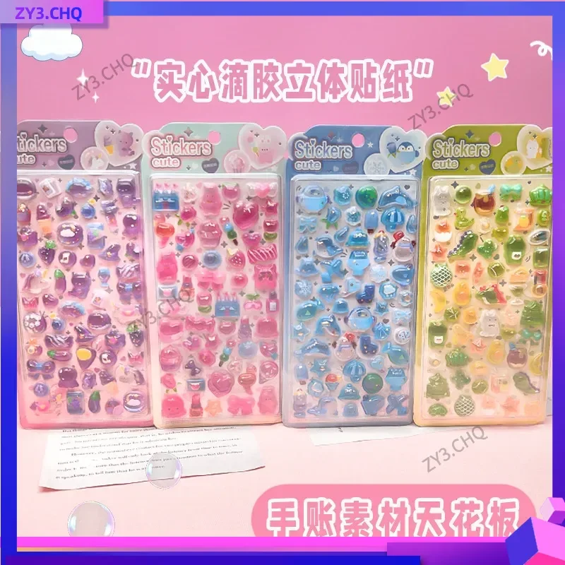 40-pezzi-adesivi-3d-giapponesi-in-resina-cristallina-con-rilievo-cartoni-animati-di-coniglietti-e-orsetti-carini-vendita-all'ingrosso