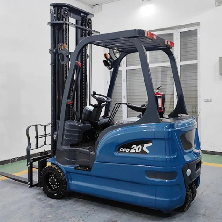Three-fulcrum forklift 1 ton 2 tons all-electric forklift three-wheeled small loading and unloading truck lifting new energy