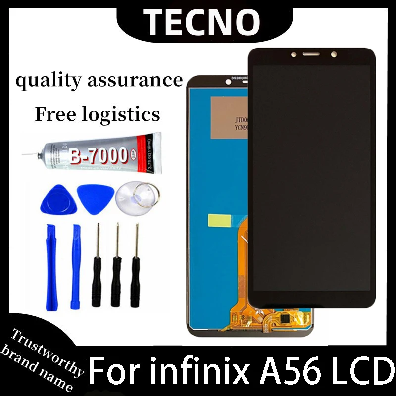 

100% Tested Display For Tecno A56 LCD Display Touch Screen Digitizer Assembly For Itel A56 Pro Screen Replacement Repair Parts