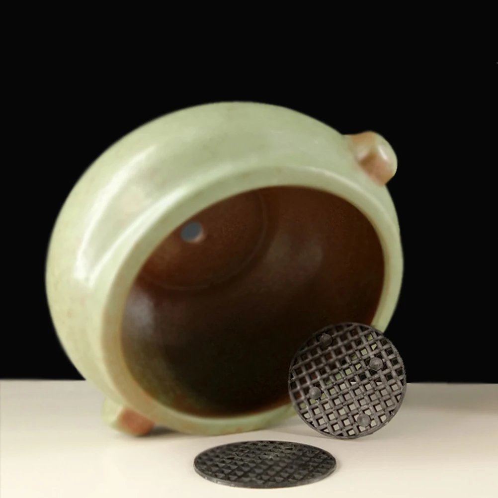 

40Pcs Leakproof Flowerpot Hole Mesh Pads Round Pelvic Bottom Grid Polyethylene Drainage Mesh Pads for Garden Plant Pots Soil