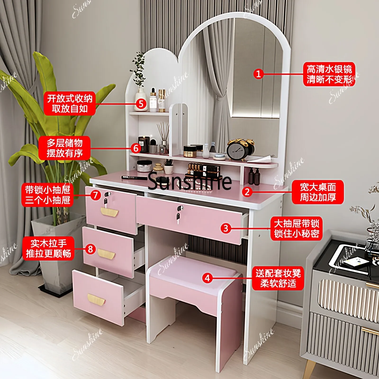 YYBedroom Dresser Modern Simple Multifunctional Economical