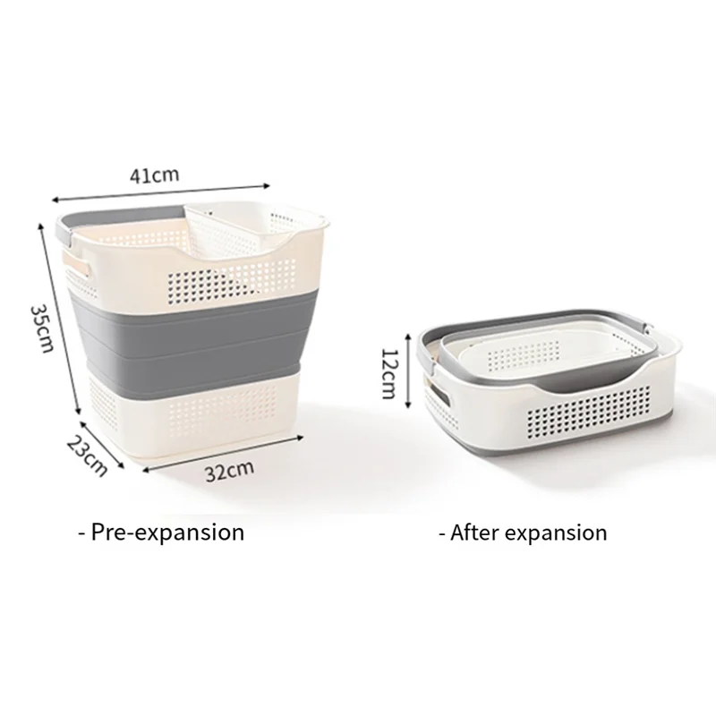 

A29M-Fold Laundry Basket,Foldable Laundry Basket Plastic With Handles, Up Storage Container/Organizer/Hamper
