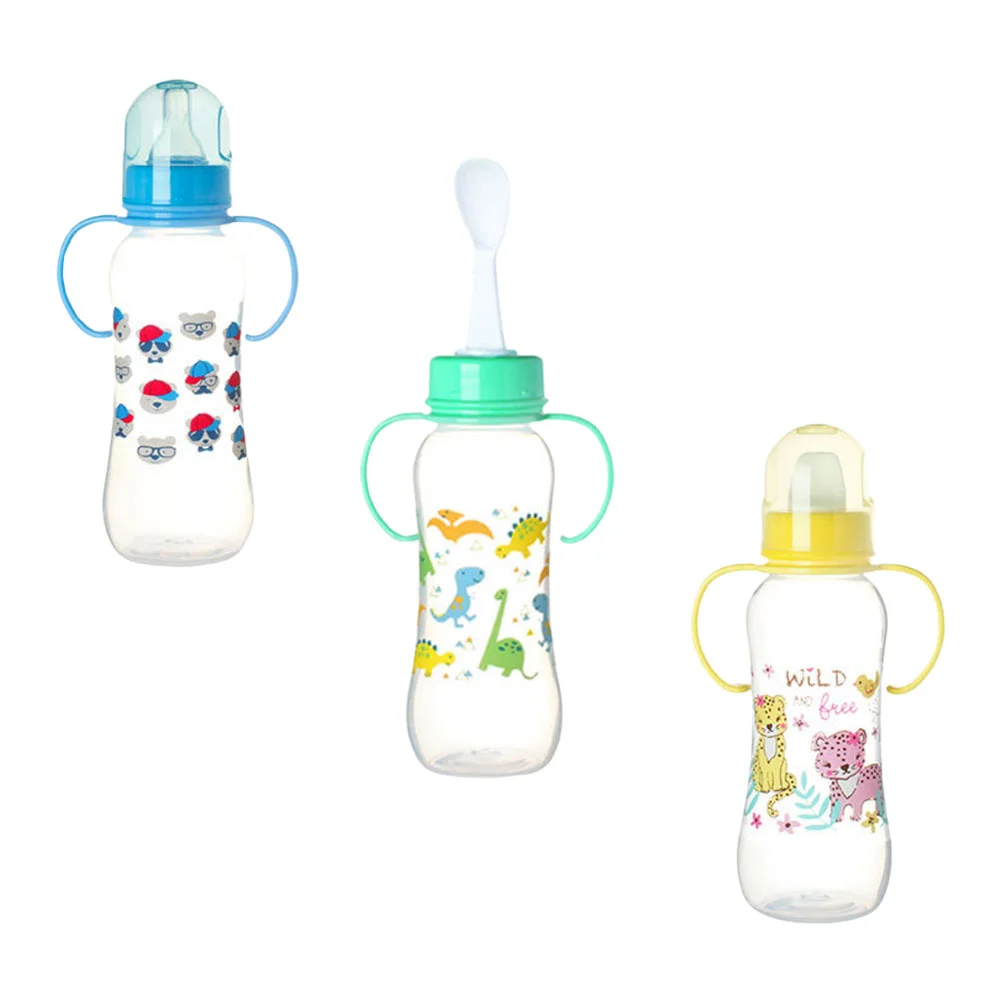 

3 Pcs Feeding Bottle Baby Nursing Bottles Kids Water Plastic Infant Milk Portable Newborn