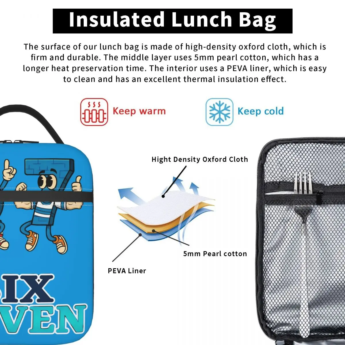 Bruh سرقة A Brainrot 67 مضحك Brainrot ميمي معزول أكياس الغداء قدرة عالية حقيبة حرارية حمل علب الاغذية في الهواء الطلق حقيبة الغذاء #4